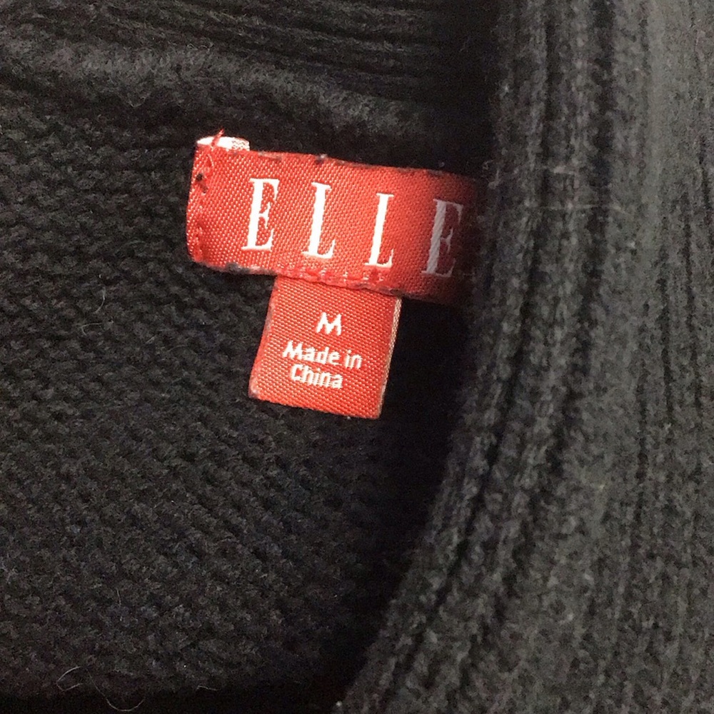 Elle Women’s Classic Black Vest Sweater Size Medium